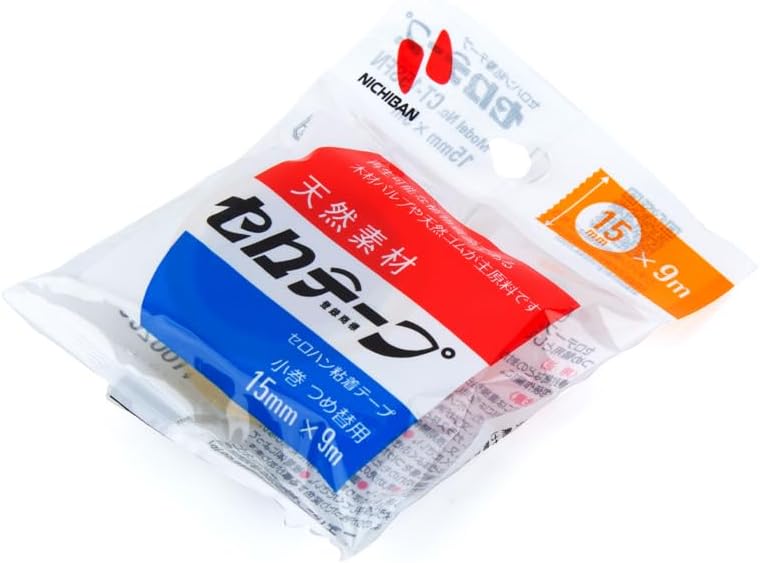 Nichiban Cellophane Tape | Transparent | 15mm x 9m | Small Clear Adhesive Tape for Office, School & Packaging - Image 3